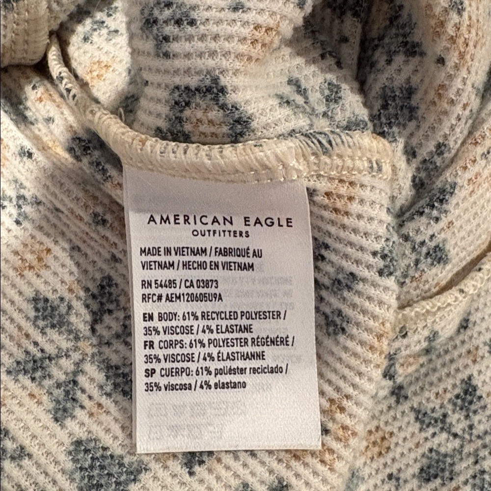 American Eagle Outfitters Waffle Knit Fair Isle Holiday Pajama Onesie Small - Picture 6 of 6
